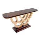 AICO Furniture Camellia Field Console Table in Warm Pecan - Furniture Now (CA)