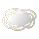 AICO Furniture Camellia Field Wall Mirror in Warm Pecan - Furniture Now (CA)