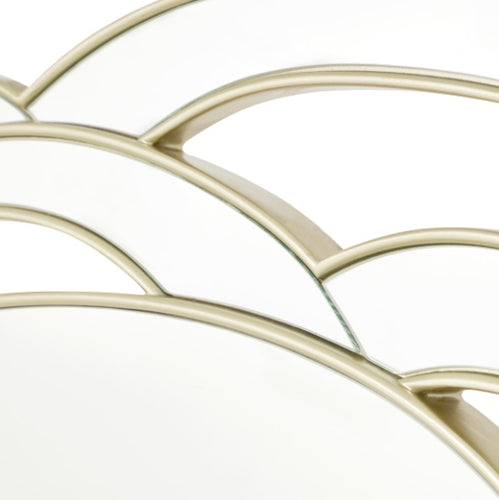 AICO Furniture Camellia Field Wall Mirror in Warm Pecan - Furniture Now (CA)