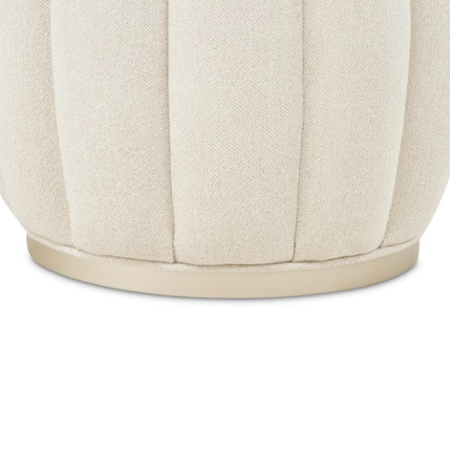 AICO Furniture Camellia Field Round Bench in Caramel - Furniture Now (CA)