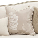 AICO Furniture Camellia Field Asymmetrical Sofa in Caramel - Furniture Now (CA)