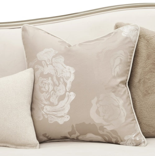 AICO Furniture Camellia Field Asymmetrical Sofa in Caramel - Furniture Now (CA)