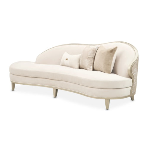 AICO Furniture Camellia Field Asymmetrical Sofa in Caramel - Furniture Now (CA)