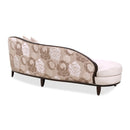 AICO Furniture Camellia Field Asymmetrical Sofa in Warm Pecan - Furniture Now (CA)