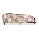AICO Furniture Camellia Field Asymmetrical Sofa in Warm Pecan - Furniture Now (CA)