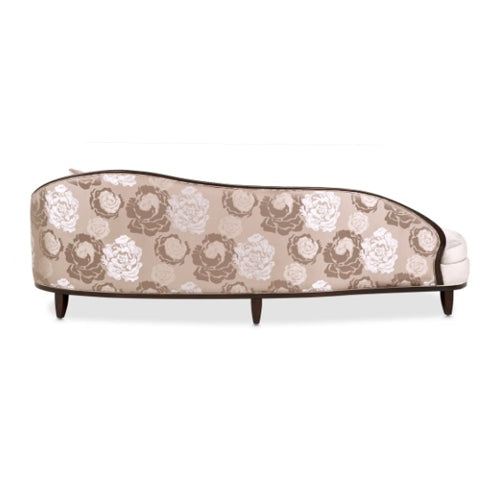 AICO Furniture Camellia Field Asymmetrical Sofa in Warm Pecan - Furniture Now (CA)