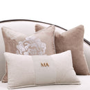 AICO Furniture Camellia Field Asymmetrical Sofa in Warm Pecan - Furniture Now (CA)