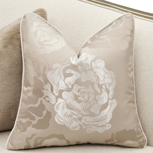 AICO Furniture Camellia Field Armless Chair Linen in Caramel - Furniture Now (CA)