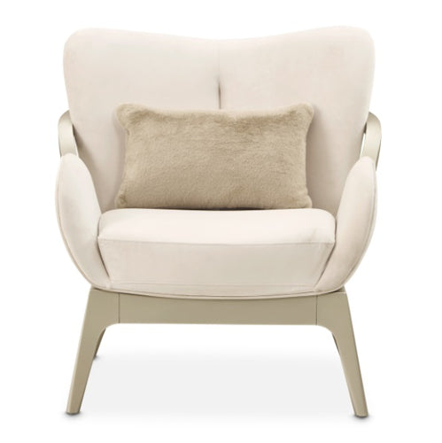 AICO Furniture Camellia Field Accent Chair Ivory in Caramel - Furniture Now (CA)