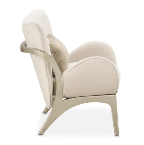AICO Furniture Camellia Field Accent Chair Ivory in Caramel - Furniture Now (CA)