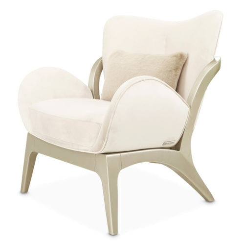 AICO Furniture Camellia Field Accent Chair Ivory in Caramel - Furniture Now (CA)