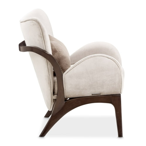 AICO Furniture Camellia Field Accent Chair Porchini in Warm Pecan - Furniture Now (CA)