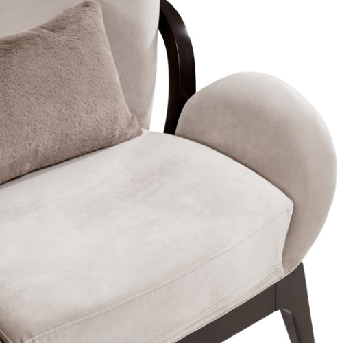 AICO Furniture Camellia Field Accent Chair Porchini in Warm Pecan - Furniture Now (CA)