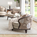 AICO Furniture Camellia Field Accent Chair Porchini in Warm Pecan - Furniture Now (CA)