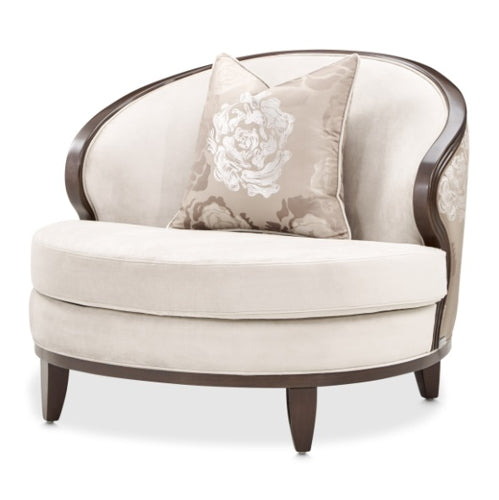 AICO Furniture Camellia Field Matching Chair in Warm Pecan - Furniture Now (CA)