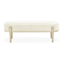 AICO Furniture Camellia Field Bench in Caramel - Furniture Now (CA)