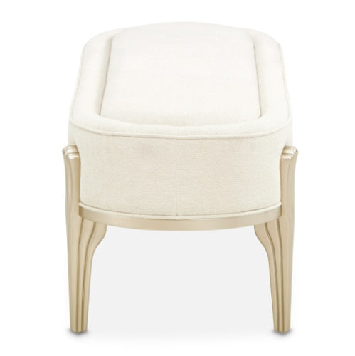 AICO Furniture Camellia Field Bench in Caramel - Furniture Now (CA)