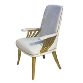 AICO Furniture La Terrazza Arm Chair (Set of 2) in Creamy Pearl image
