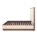AICO Furniture Mason Park Queen Channel Tufted Bed in Umber - Furniture Now (CA)