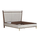 AICO Furniture Houston California King Channel Tufted Bed in Walnut image