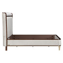 AICO Furniture Houston Queen Channel Tufted Bed in Walnut - Furniture Now (CA)
