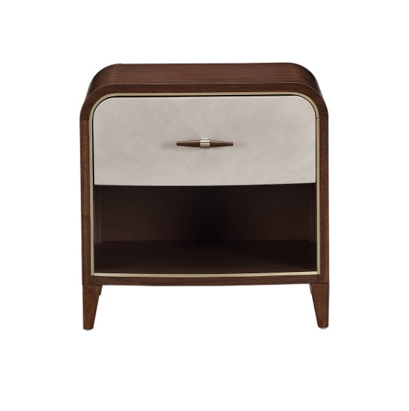 AICO Furniture Houston Small Nightstand in Walnut - Furniture Now (CA)