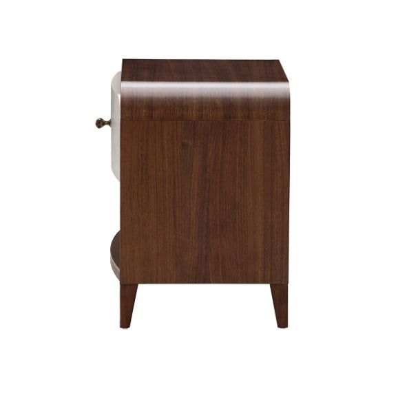 AICO Furniture Houston Small Nightstand in Walnut - Furniture Now (CA)