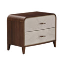 AICO Furniture Houston Large Nightstand in Walnut - Furniture Now (CA)