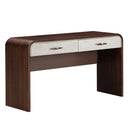AICO Furniture Houston Vanity Desk in Walnut - Furniture Now (CA)