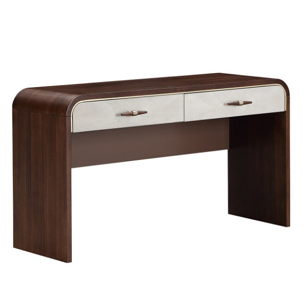 AICO Furniture Houston Vanity Desk in Walnut - Furniture Now (CA)