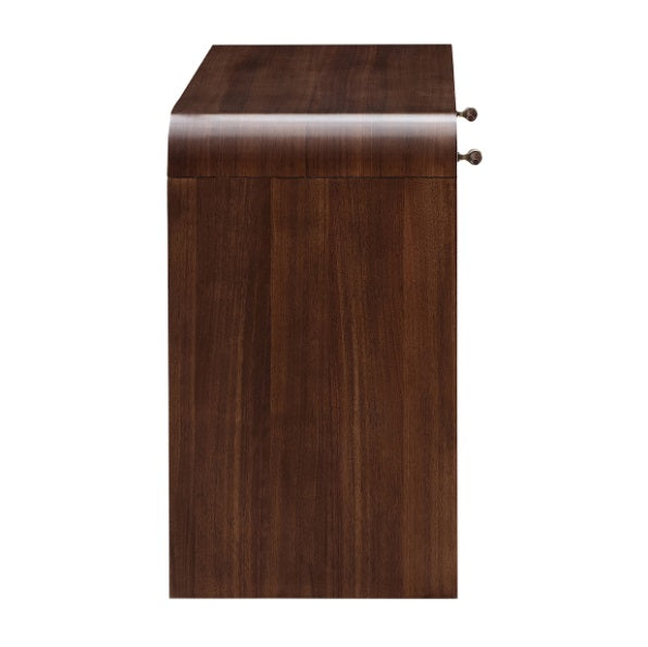 AICO Furniture Houston Vanity Desk in Walnut - Furniture Now (CA)