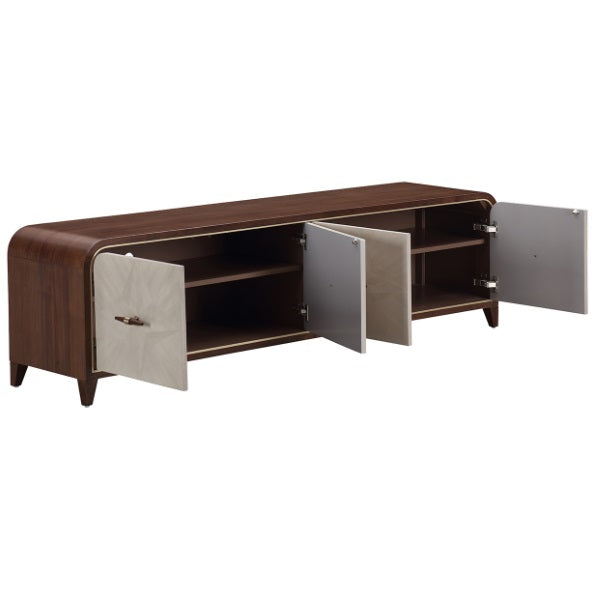 AICO Furniture Houston Media Cabinet in Walnut - Furniture Now (CA)