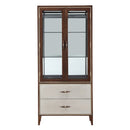 AICO Furniture Houston Display Cabinet in Walnut - Furniture Now (CA)