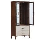 AICO Furniture Houston Display Cabinet in Walnut - Furniture Now (CA)