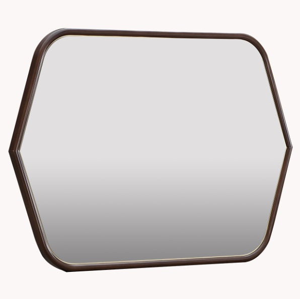 AICO Furniture Houston Wall Mirror in Walnut - Furniture Now (CA)