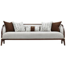 AICO Furniture Houston Sofa Pebble in Walnut - Furniture Now (CA)