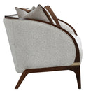 AICO Furniture Houston Sofa Pebble in Walnut - Furniture Now (CA)