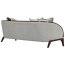 AICO Furniture Houston Sofa Pebble in Walnut - Furniture Now (CA)