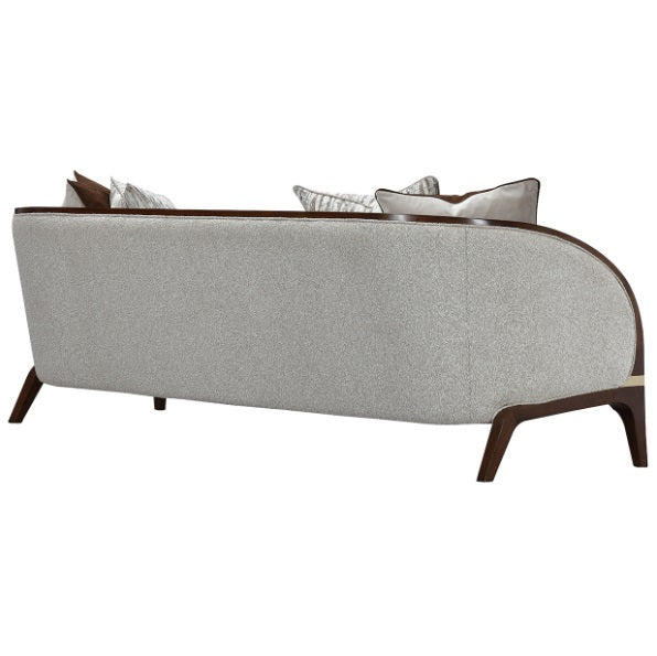 AICO Furniture Houston Sofa Pebble in Walnut - Furniture Now (CA)