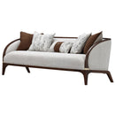 AICO Furniture Houston Sofa Pebble in Walnut - Furniture Now (CA)