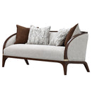 AICO Furniture Houston Loveseat Pebble in Walnut - Furniture Now (CA)