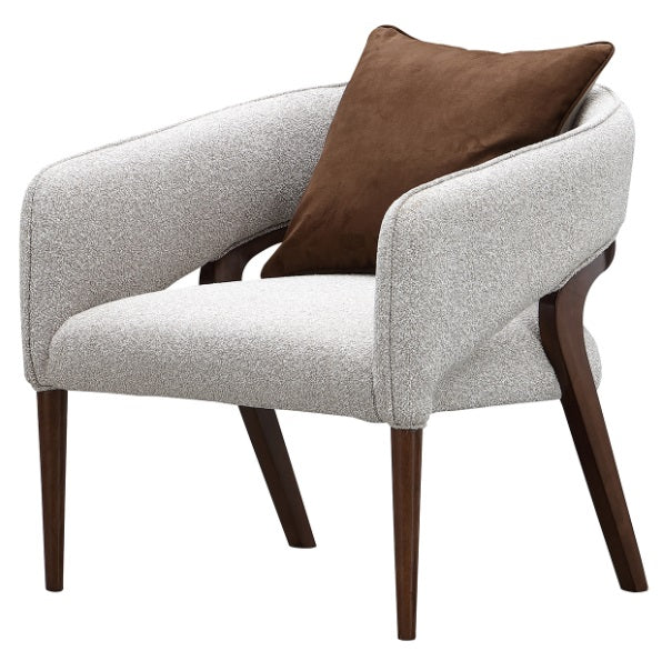 AICO Furniture Houston Accent Chair Pebble in Walnut - Furniture Now (CA)
