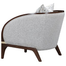 AICO Furniture Houston Matching Chair Pebble in Walnut - Furniture Now (CA)