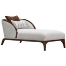 AICO Furniture Houston Chaise Pebble in Walnut - Furniture Now (CA)