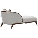 AICO Furniture Houston Chaise Pebble in Walnut - Furniture Now (CA)