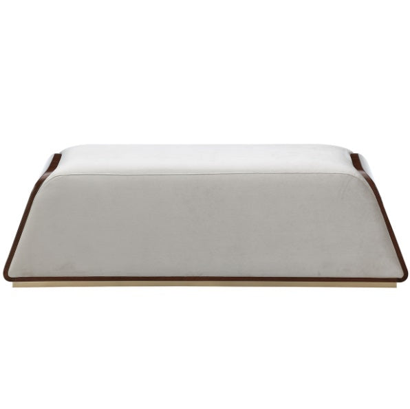 AICO Furniture Houston Accent Bench in Walnut - Furniture Now (CA)