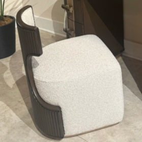 AICO Furniture West Kensington Vanity Chair in Medium Espresso image