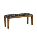 Lamont Rectangular Upholstered Bench Natural and Navy - Furniture Now (CA)