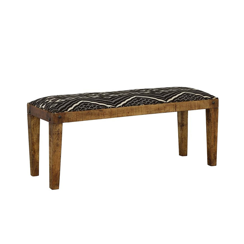 Lamont Rectangular Upholstered Bench Natural and Navy - Furniture Now (CA)