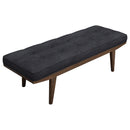 Wilson Upholstered Tufted Bench Taupe and Natural - Furniture Now (CA)